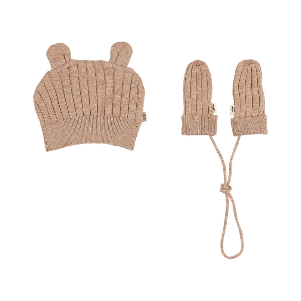 Buddy & Hope Rib-Knit Hat And Mittens Set